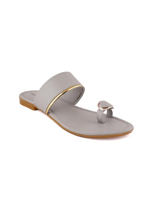 grey pu one toe sandals - 17906383 - Very Small Image - 1