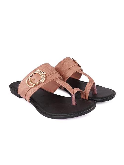 pink pu one toe sandals - 17906396 - Very Small Image - 1