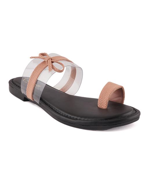 beige pu one toe sandals - 17906397 - Very Small Image - 1
