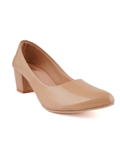 beige pu slip on pumps - 17906479 - Very Small Image - 1