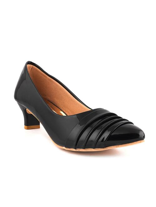 black pu slip on pumps - 17906483 - Very Small Image - 1
