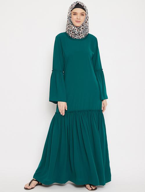 solid a-line cloaks & abaya - 17906763 - Very Small Image - 1