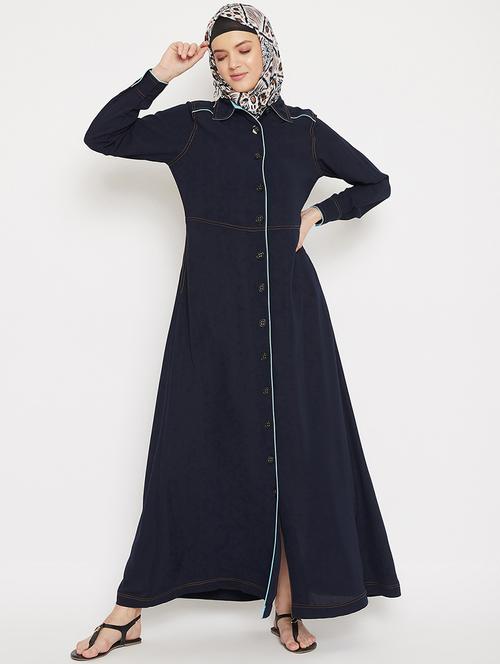 solid a-line cloaks & abaya - 17906764 - Very Small Image - 1