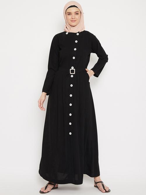 solid a-line cloaks & abaya - 17906769 - Very Small Image - 1