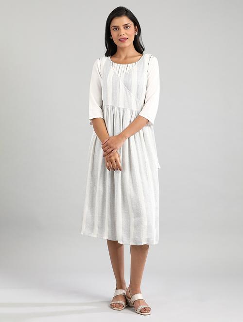 striped flared ethnic dress - 17906784 - Very Small Image - 1