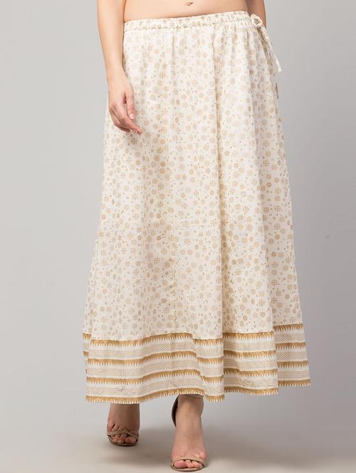 white cotton aline skirt - 17909377 - Very Small Image - 1