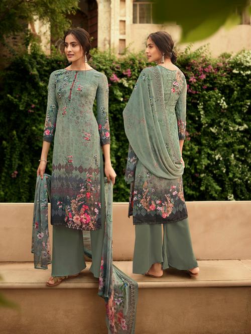 gorgeous floral, digital print palazzo suit  - 17911046 - Very Small Image - 1