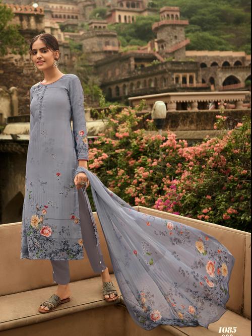 fashionia floral, digital print straight suit  - 17911051 - Very Small Image - 1