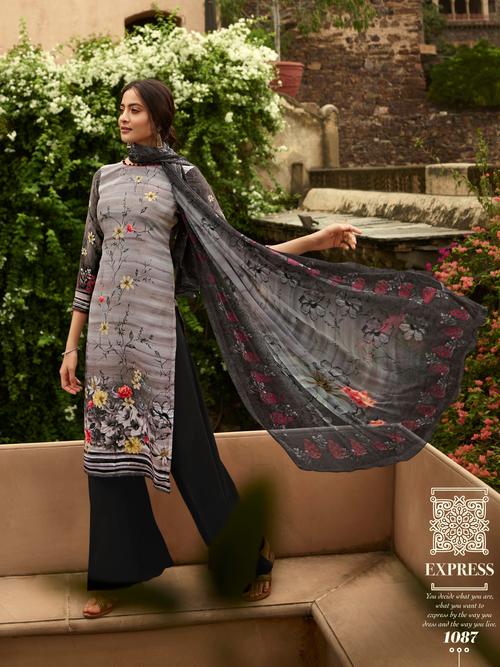 contemporary floral, digital print palazzo suit  - 17911053 - Very Small Image - 1