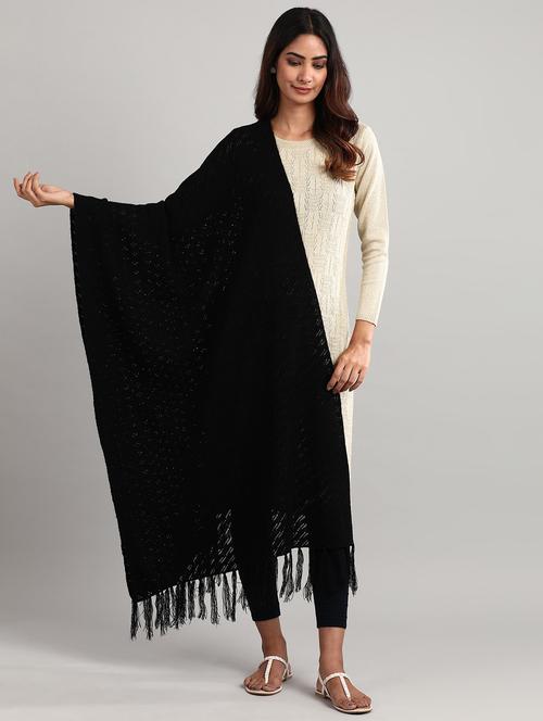 women's self design shawl - 17911483 - Very Small Image - 1