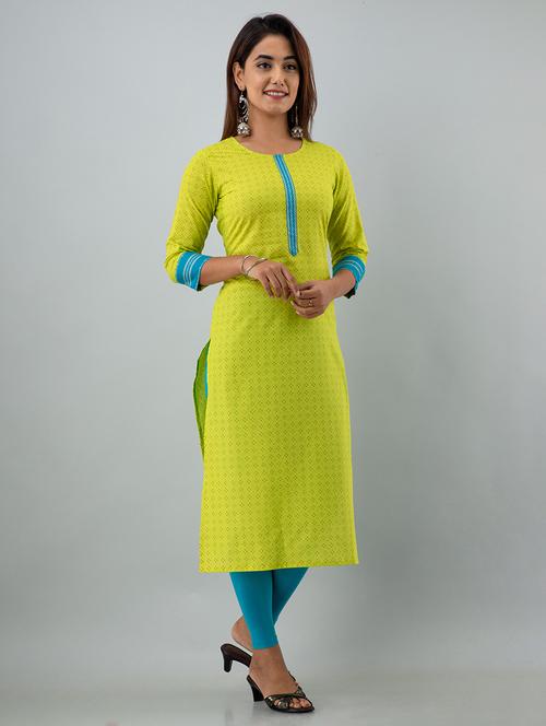 printed straight kurta - 17911837 - Very Small Image - 1