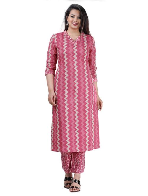 chevron kurta pant set - 17911851 - Very Small Image - 1