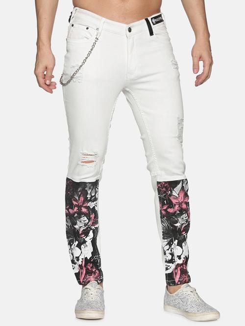 mens slim fit printed jeans - 17912120 - Very Small Image - 1