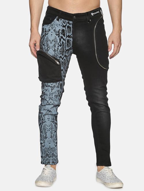 black printed denim jeans - 17912122 - Very Small Image - 1
