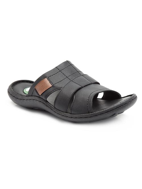 black rubber slip on flip flops - 17912609 - Very Small Image - 1