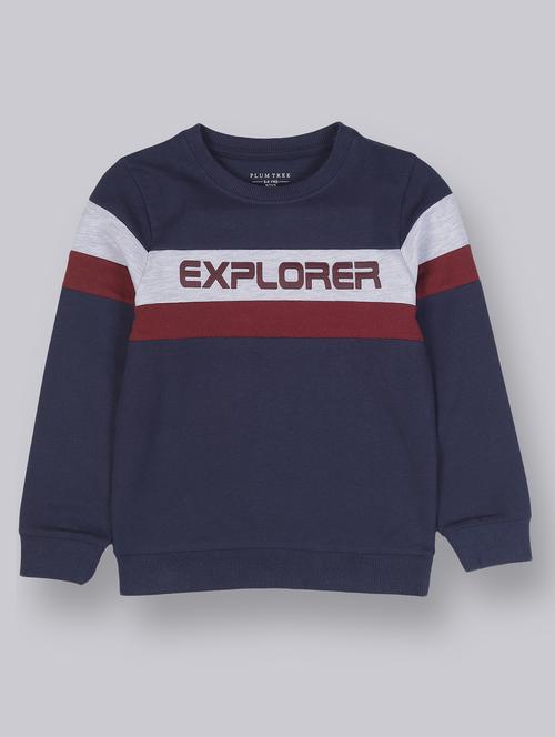 chest print crew neck sweatshirt - 17914040 - Very Small Image - 1