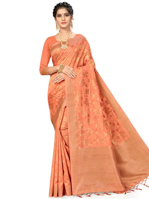 pastel woven saree - 17921994 - Very Small Image - 1