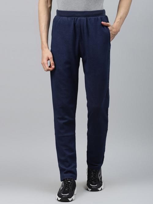 navy blue printed full length track pant - 17922376 - Very Small Image - 1