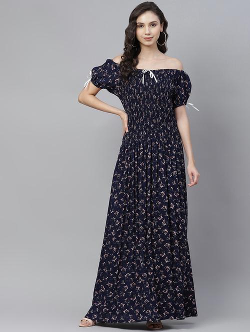 off shoulder floral maxi dress - 17922546 - Very Small Image - 1
