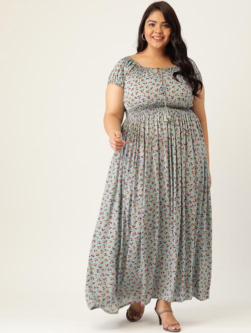 off shoulder floral maxi dress - 17922558 - Very Small Image - 1