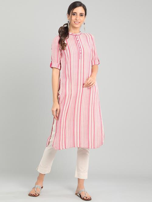 striped straight kurta - 17923010 - Very Small Image - 1
