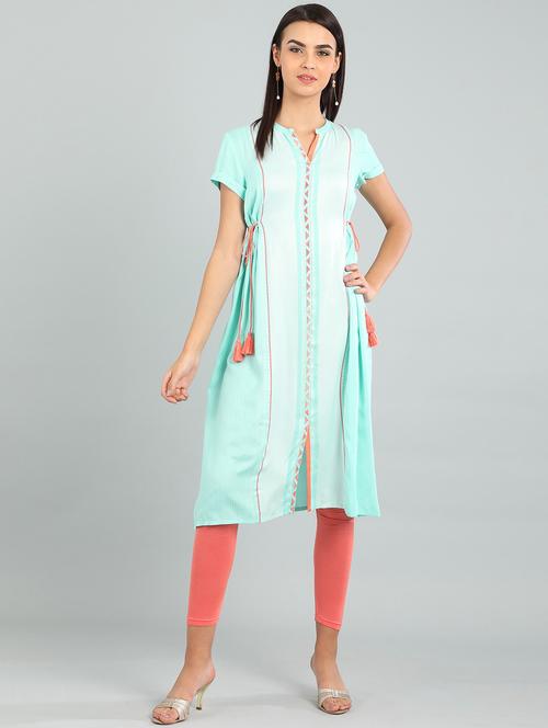 women's front slit kurta - 17923015 - Very Small Image - 1