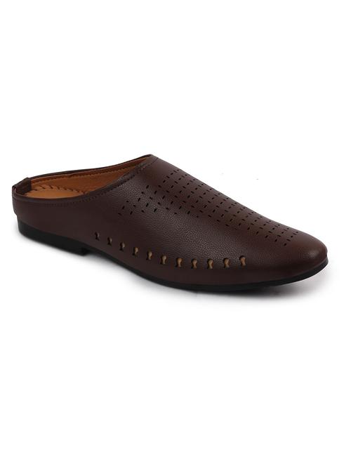 brown pu slip on jutis - 17923427 - Very Small Image - 1