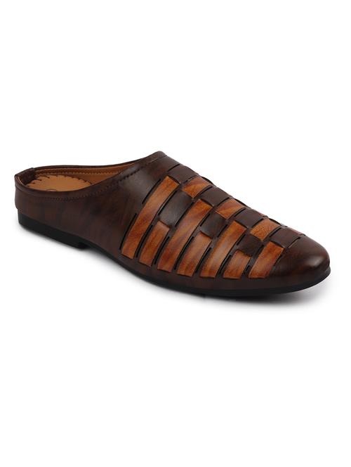 brown pu slip on jutis - 17923430 - Very Small Image - 1