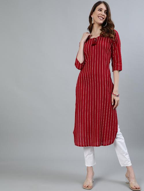 striped straight kurta - 17924567 - Very Small Image - 1