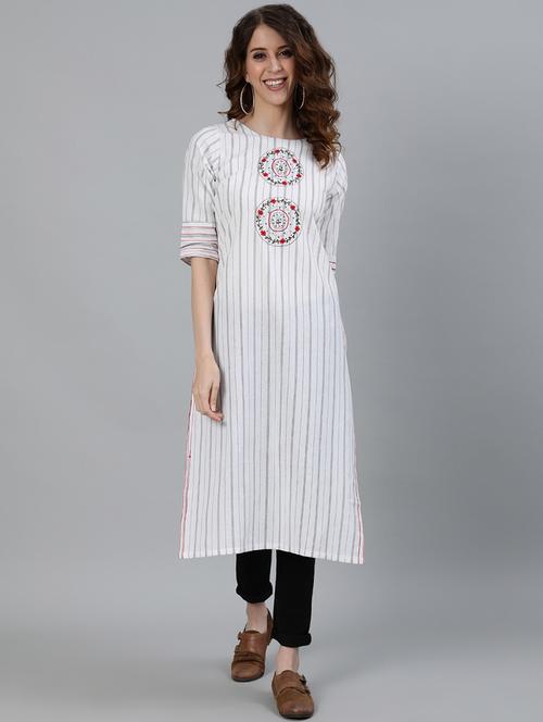 printed straight kurta - 17924573 - Very Small Image - 1