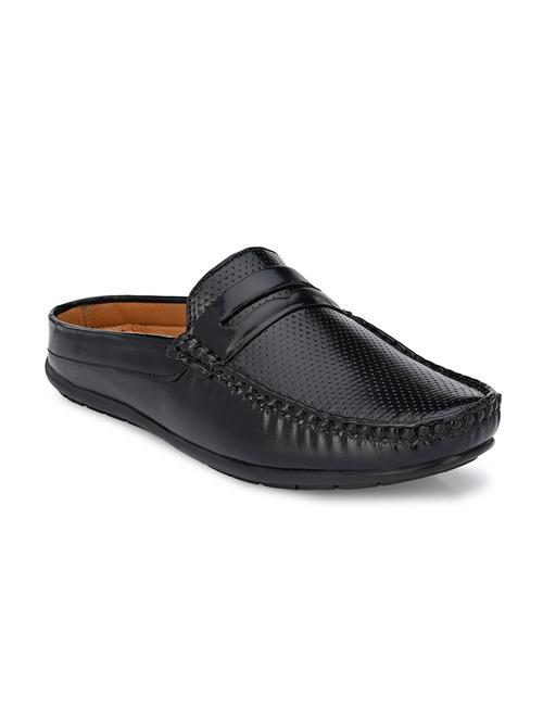 black synthetic slip on loafers - 17924687 - Very Small Image - 1