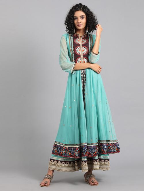 contrast anarkali kurta - 17924822 - Very Small Image - 1