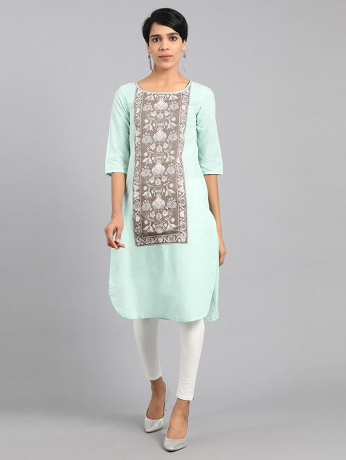 women's straight kurta - 17924851 - Very Small Image - 1