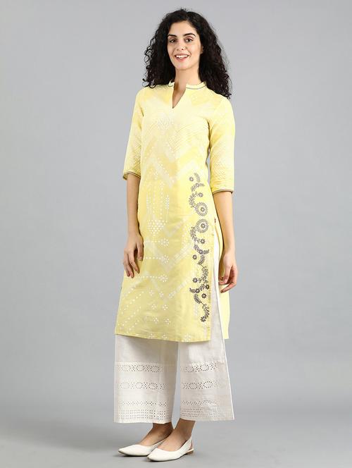 printed straight kurta - 17925063 - Very Small Image - 1