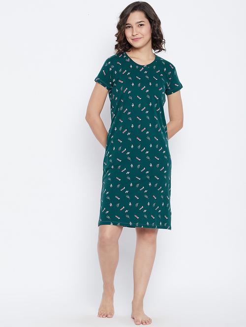 round neck printed sleepshirt - 17925370 - Very Small Image - 1