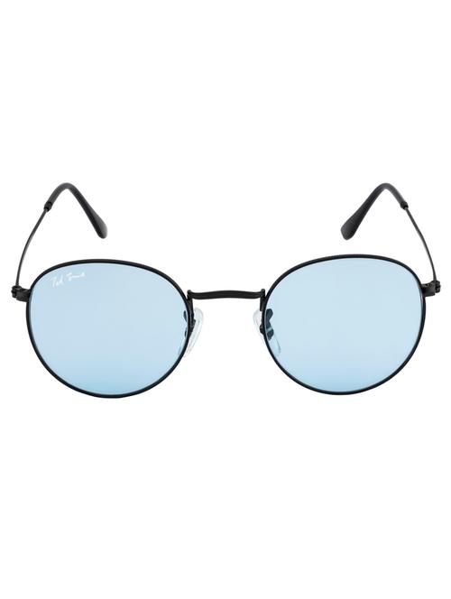 moon by ted smith in black frame with round candy blue lens sunglass - 17925463 - Very Small Image - 1