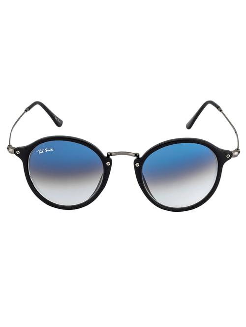 moon-x by ted smith in black frame with round blue graded lens sunglass - 17925479 - Very Small Image - 1