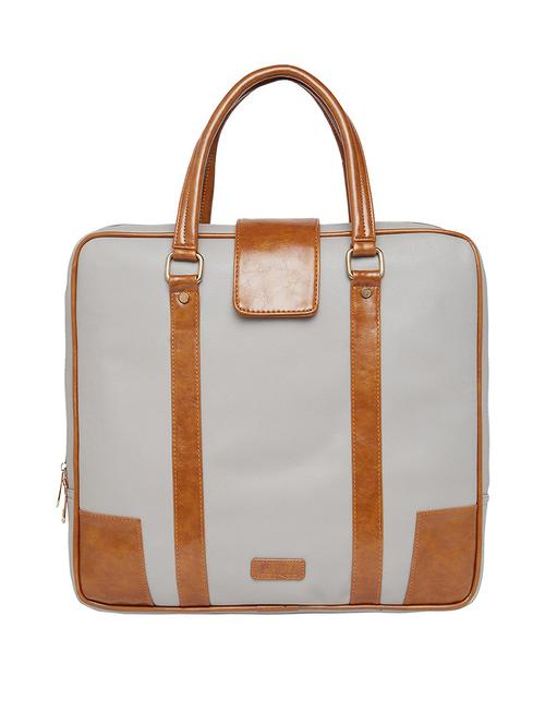 tan leatherette (pu) regular laptop bag - 17925522 - Very Small Image - 1