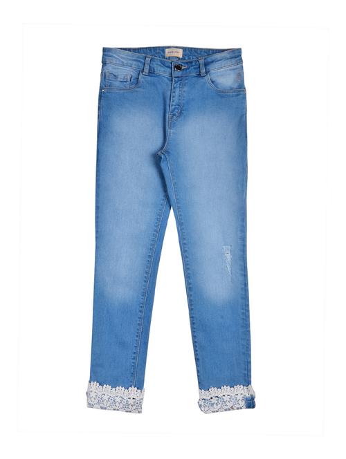 blue washed denim  jean - 17925611 - Very Small Image - 1