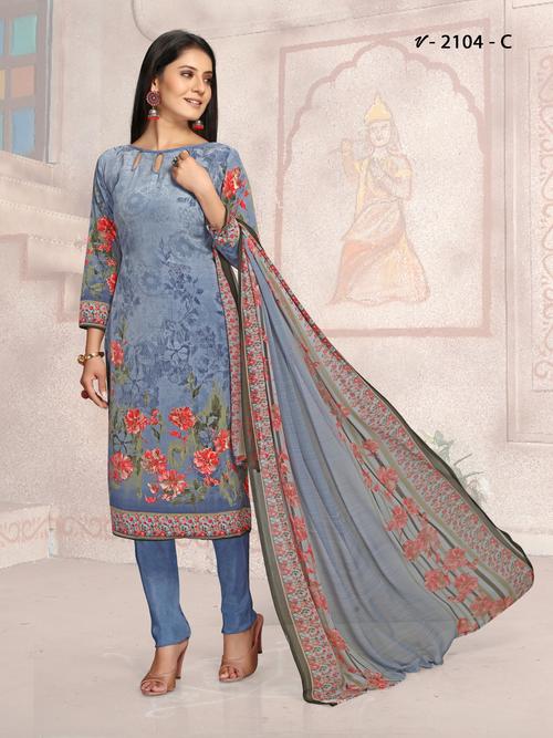 vishwam blue colored digital prints crepe  - 17926047 - Very Small Image - 1