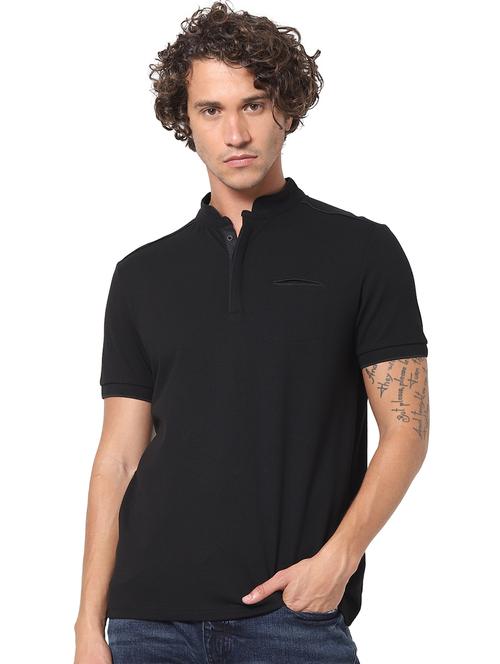 black solid pocket t-shirt - 17926935 - Very Small Image - 1