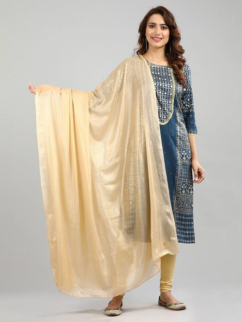 yellow polyester dupatta - 17927092 - Very Small Image - 1