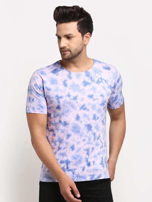 blue tie & dye print t-shirt - 17927196 - Very Small Image - 1