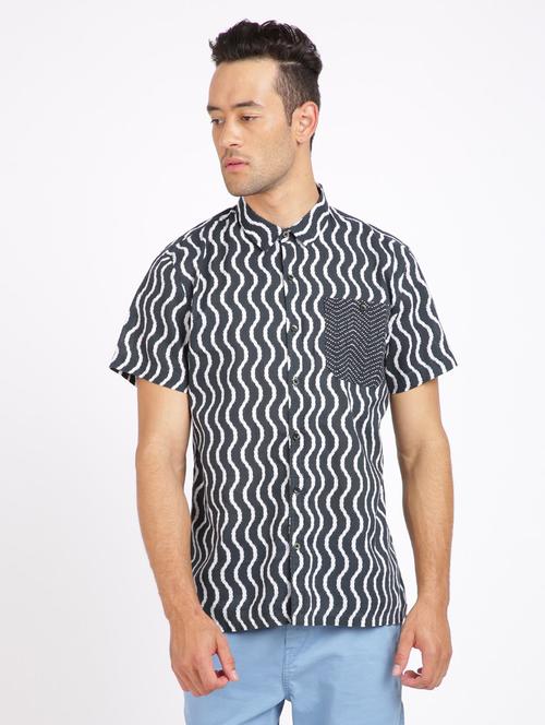 black printed casual shirt - 17929007 - Very Small Image - 1