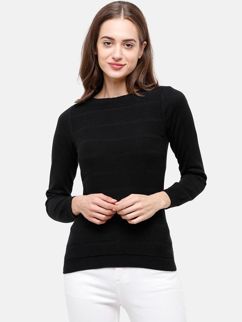 round neck solid pullover - 17929351 - Very Small Image - 1