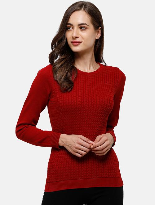 round neck textured pullover - 17929383 - Very Small Image - 1