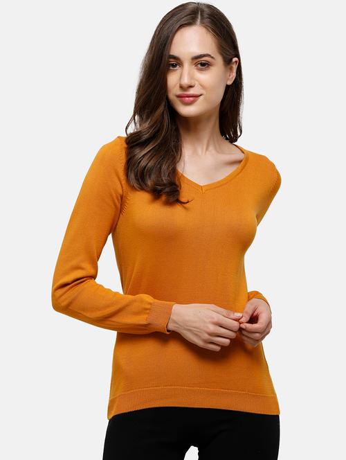 v-neck solid pullover - 17929387 - Very Small Image - 1