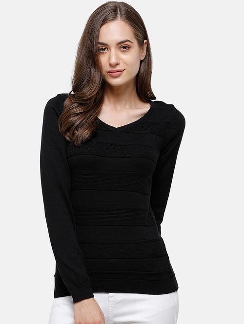 v-neck solid pullover - 17929388 - Very Small Image - 1