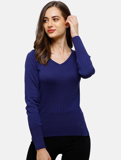 v-neck textured pullover - 17929404 - Very Small Image - 1