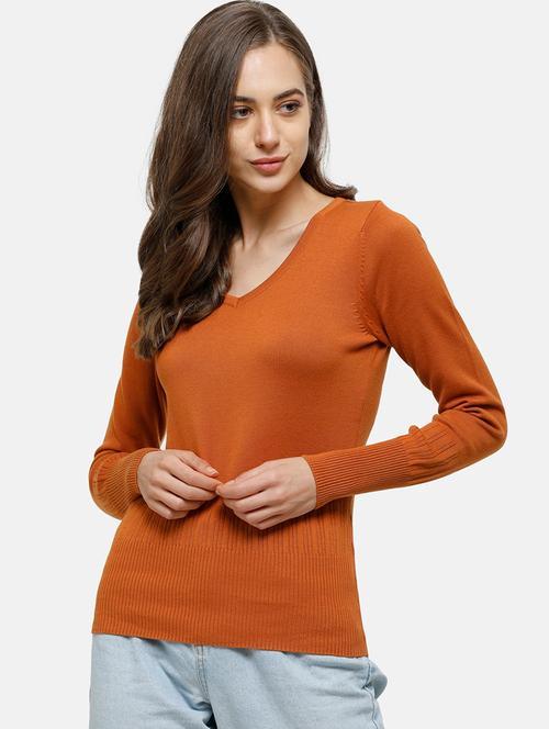 v-neck textured  pullover - 17929414 - Very Small Image - 1